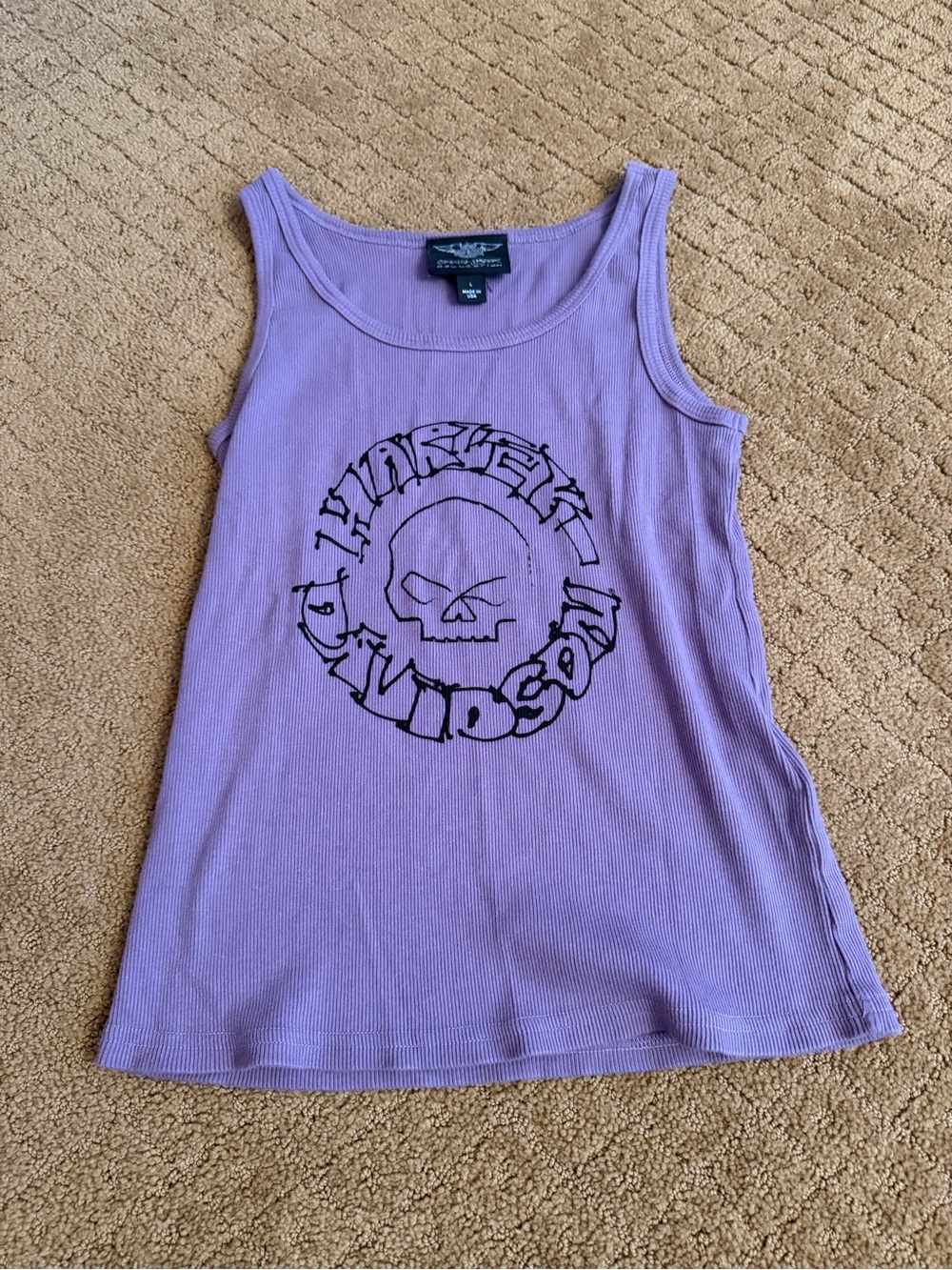 Harley Davidson Sketch Book Collection Purple Tank Women’s Size L